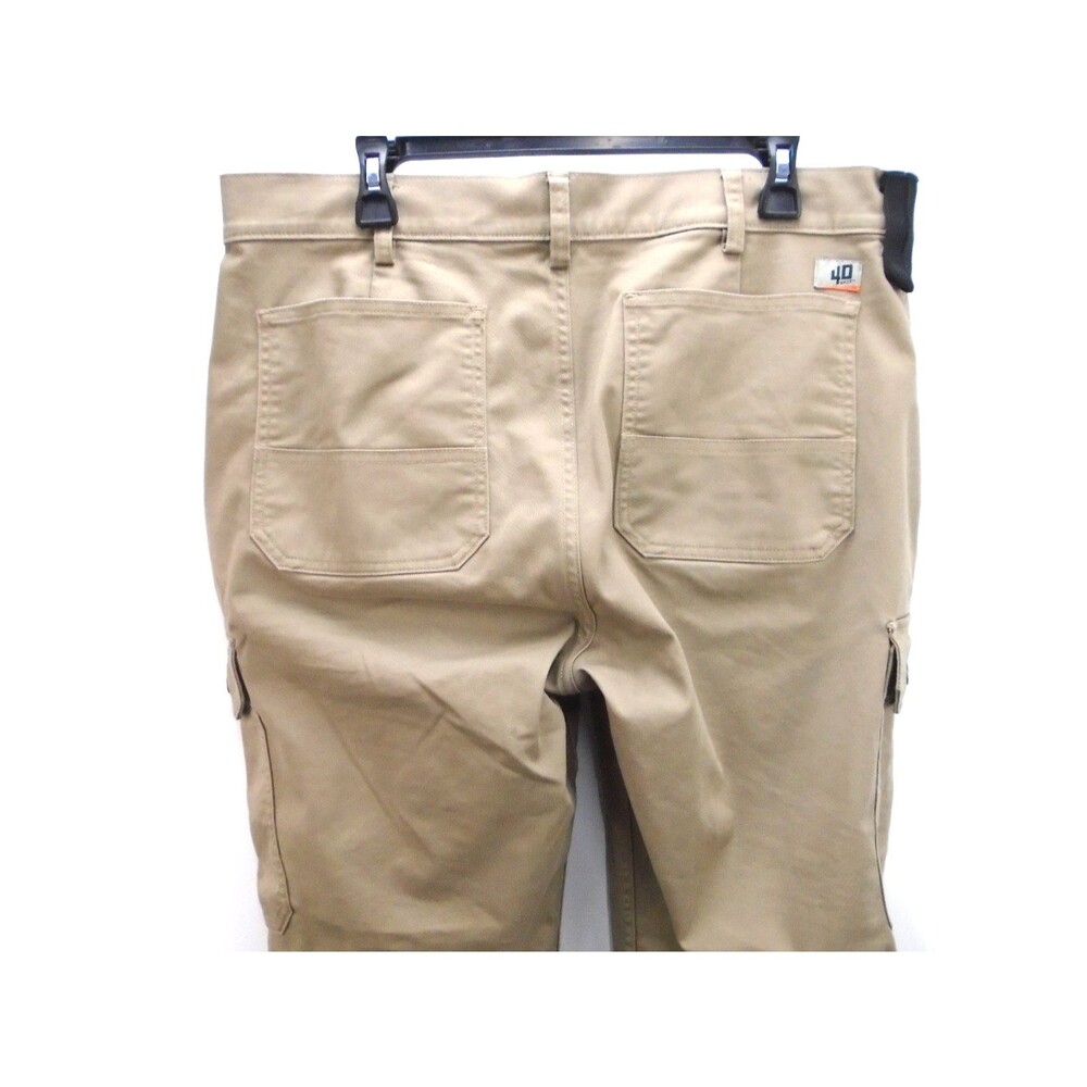 Duluth Trading 40 Grit Cargo Pants Mens 36x30 Tan Flex Workwear Standard Fit - Picture 9 of 11
